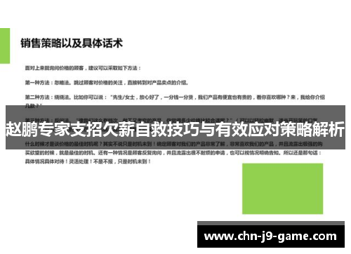 赵鹏专家支招欠薪自救技巧与有效应对策略解析